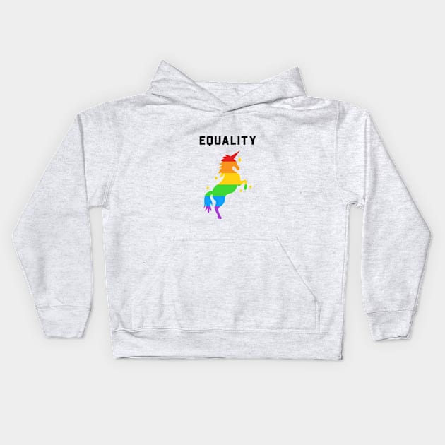 Equality unicorn Kids Hoodie by Celebrate your pride